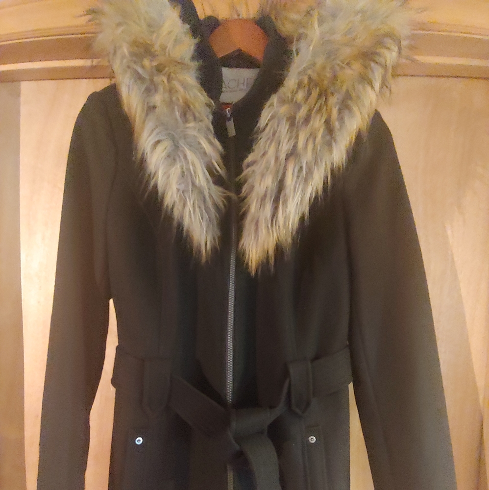WARM Rachel Roy Wool & Faux Fur Coat - Picture 5 of 8